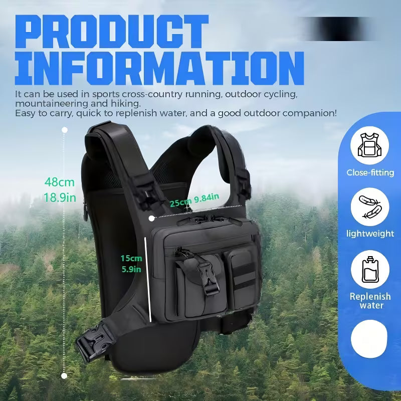TrailFlow 2L Hydration Chest Pack – Running, Hiking & Cycling Backpack