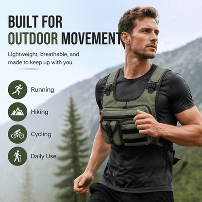 TrailFlow 2L Hydration Chest Pack – Running, Hiking & Cycling Backpack