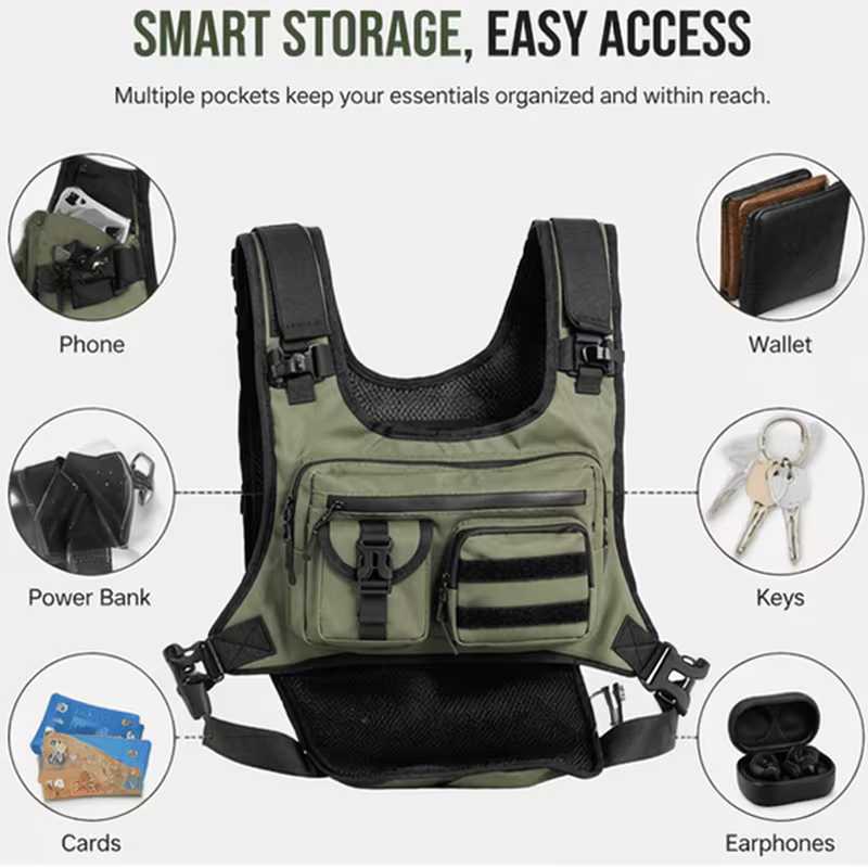 TrailFlow 2L Hydration Chest Pack – Running, Hiking & Cycling Backpack